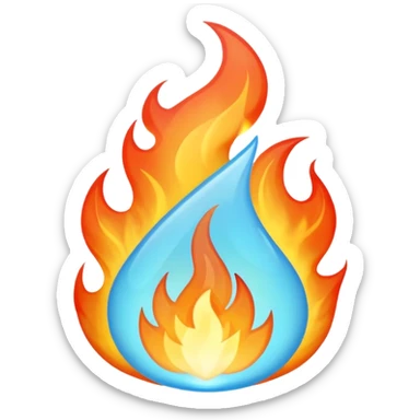 Light blue flames sticker