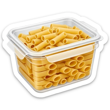 pasta in plastic container sticker