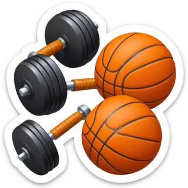 Dumbbell and ball sticker