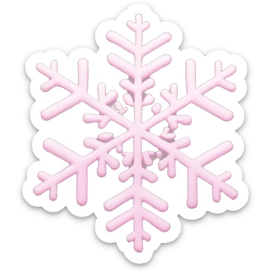 pastel pink snowflake  sticker