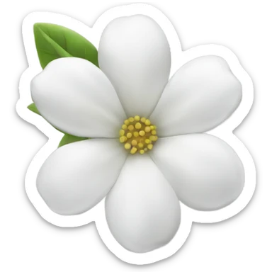 White flowers sticker