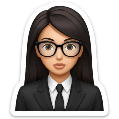 kim kardashian as a lawyer sticker