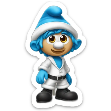 Smurfs in paris sticker