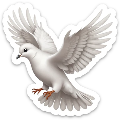 dove flying with its back facing me sticker