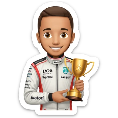 make me a emoji of lewis hamilton of his 7th win iconic pic sticker