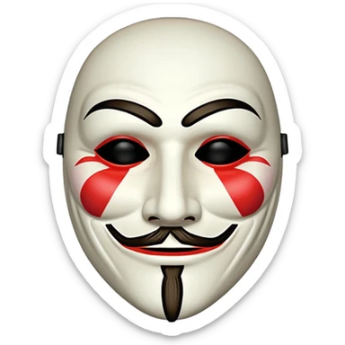 Guy fawkes mask emoji sticker