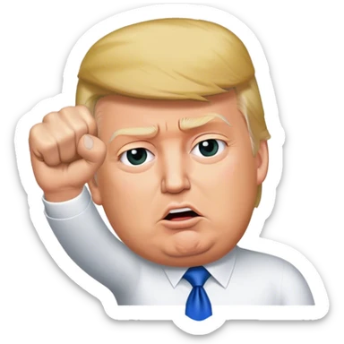 donald trump's fist held high after assassination attempt sticker