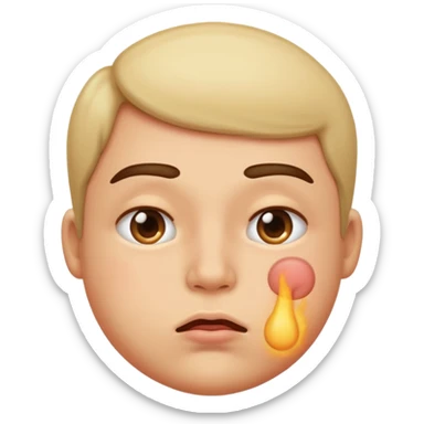 Kissy face with fart in the back  sticker