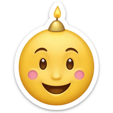Emoji ios 18 de cara de cumpleaños sticker
