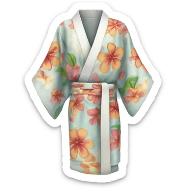 Sheer beach kimono sticker