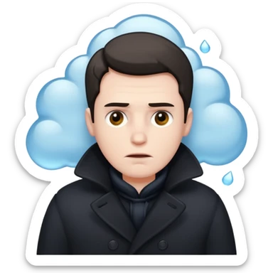 freezing man sticker