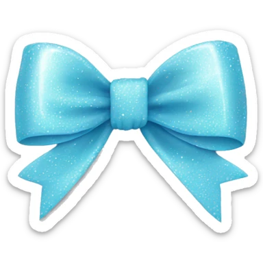 Light Blue bow with sparkles sticker