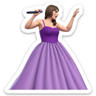 purple dress singing solo sticker