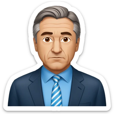 dessine robert de niro avec le logo linkedin sticker