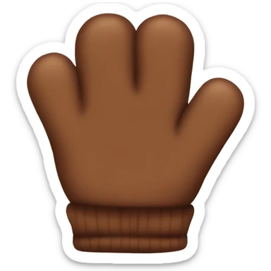 brown fuzzy mits sticker