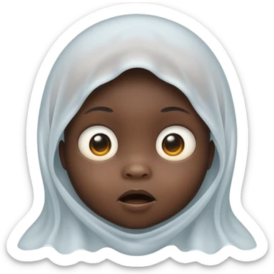 black baby ghost face sticker