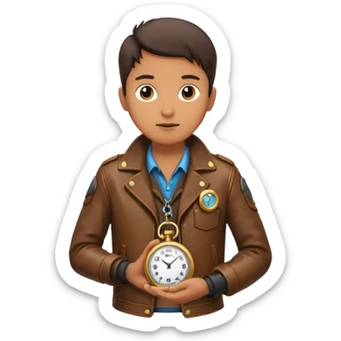 Explorer with pocket watch sticker