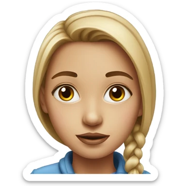 realistic portrait of a girl sticker