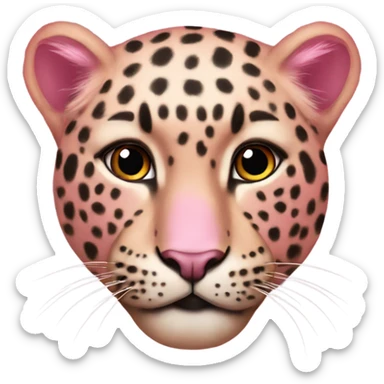 Léopard pink  sticker
