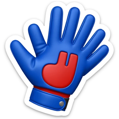  #1 glove first finger up  in blue (#00A3E0) and red (#F9423A)  sticker