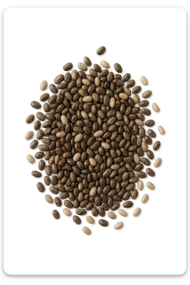 semi di chia visti dall'alto sticker