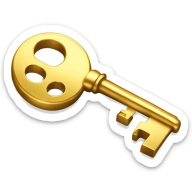 Gold Key of a car  sticker