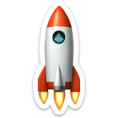 rocket with crypto solana colors  sticker