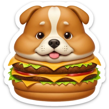 Fat dog eating McDonald’s  sticker