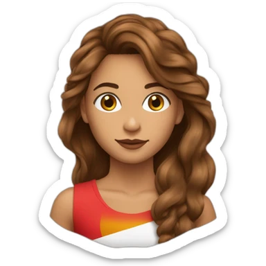 Un ado avec un t-shirt Portugal cheuveux brun la peau un peu bronzer les œil marrons  sticker