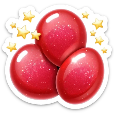 red glitter setor sticker