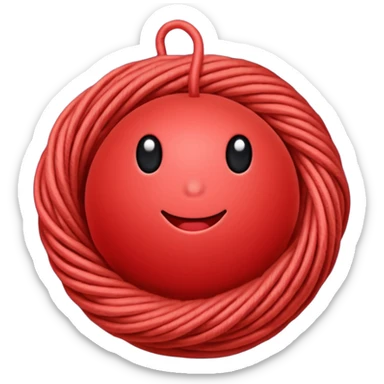 red ball of yarn sticker