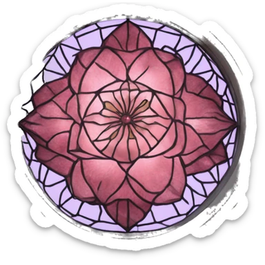 The OA Rose glass window sticker