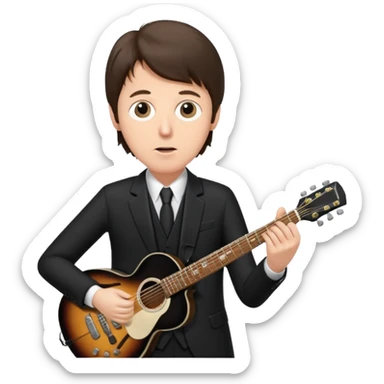 Paul McCartney playing guitar black suit sticker