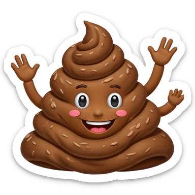 dance poop sticker