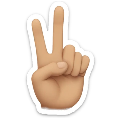 right Hand Holding up Three Fingers  sticker