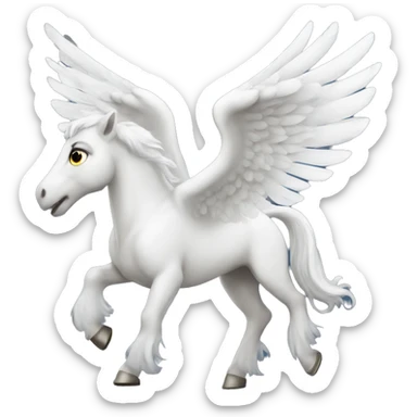 White Pegasus angel sticker