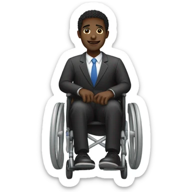 Gay Black Jew in wheelchair  sticker