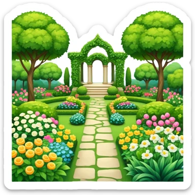 Fancy deluxe gardenscape scenery  sticker