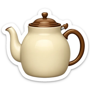 Vintage 1950's realistic tea pot sticker