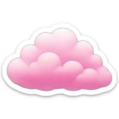 pink clouds sticker
