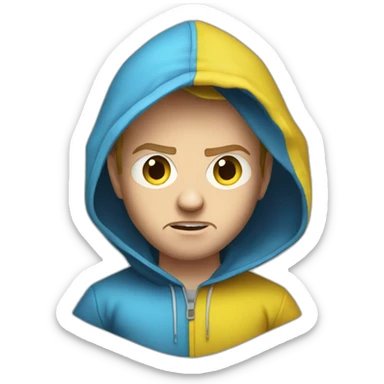 Young Jesse Pinkman angry yellow hood sticker