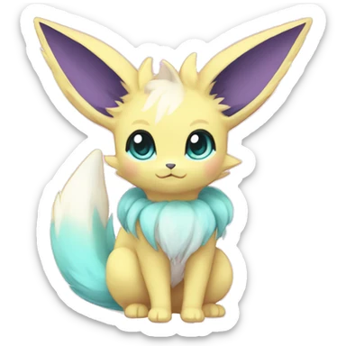 Kawaii Pastel Eeveelution-Cute-Pokémon-fusion full body sticker