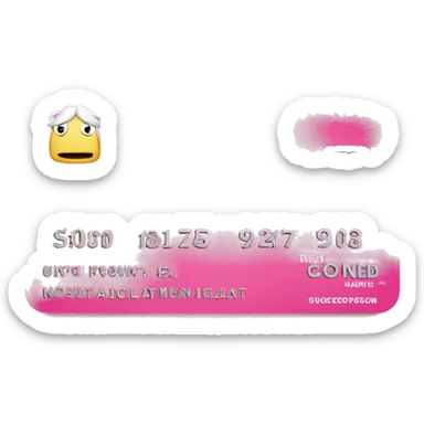 Pink costco card sticker