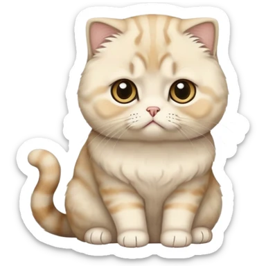 Scottish Fold cat full body sitting sticker