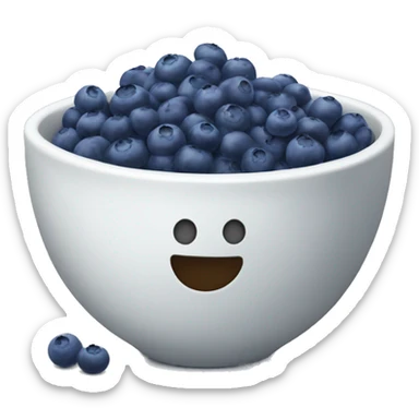 A bowl with blueberries  sticker