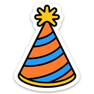 party hat sticker