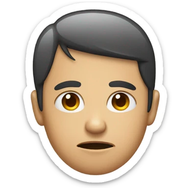 Person frowning with tears  sticker