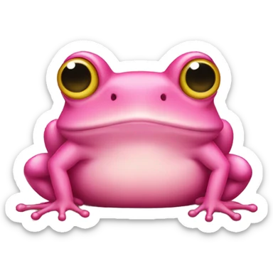A pink frog  sticker