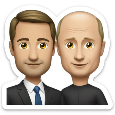 zelensky and putin friend sticker