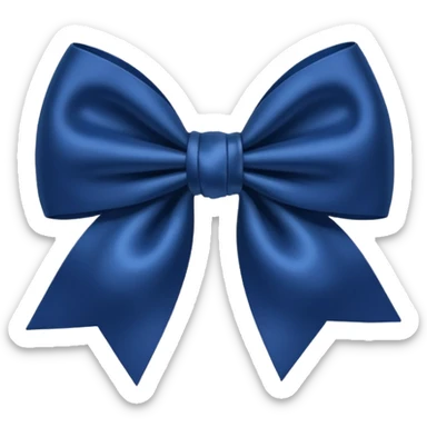 Dark blue bow sticker